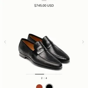 Shoes | Magnanni Genuine Lizard Black Loafer Size 15 | Poshmark display picture 2